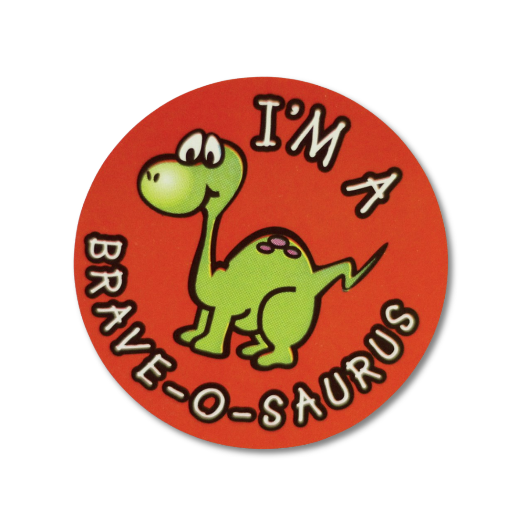 Childrens Label (I'M A Brave-O-Saurus)