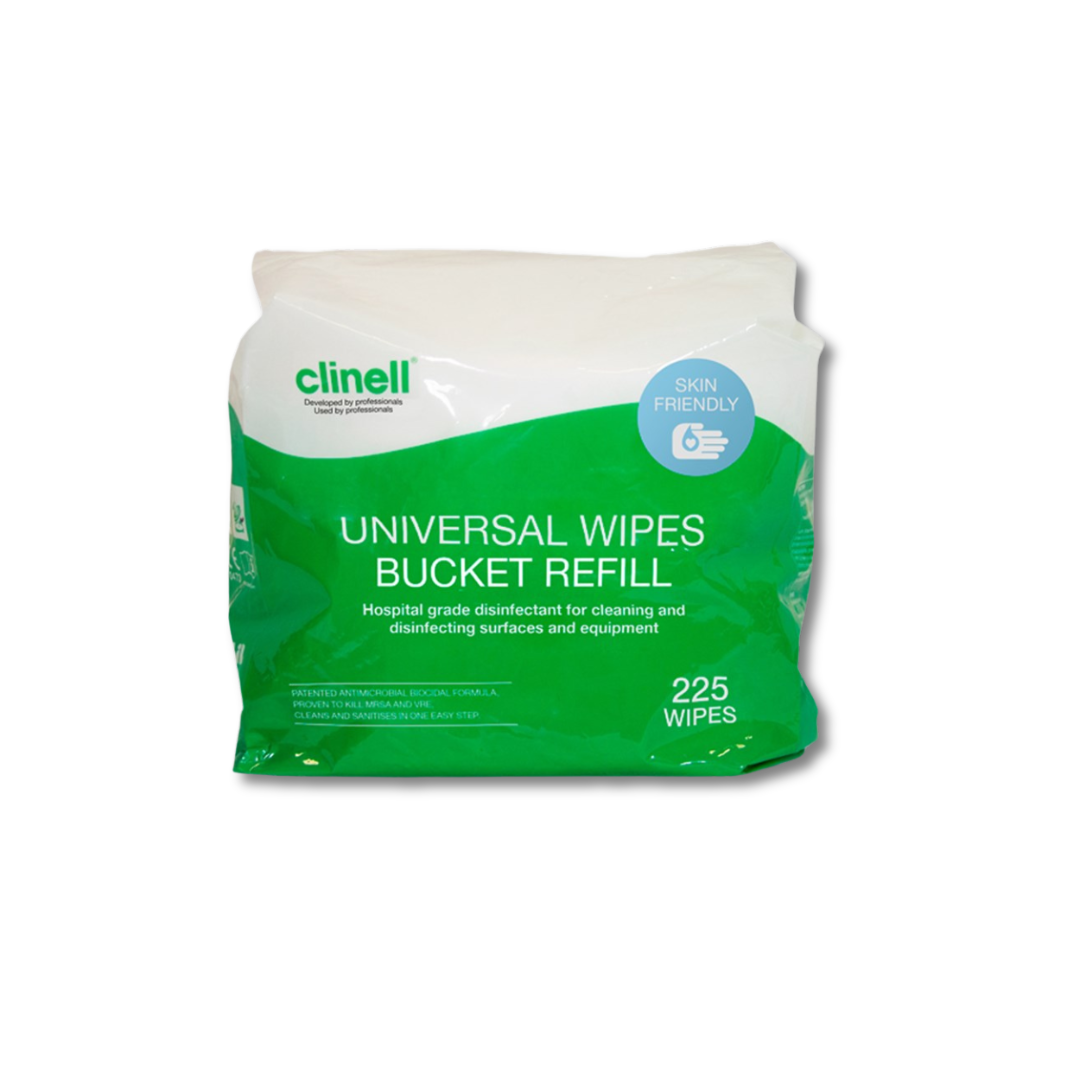 Clinell Universal Sanitising Wipes Hospital Grade 225 Refill