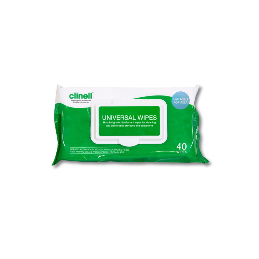 Clinell Universal Sanitising Wipes Hospital Grade Pack 40