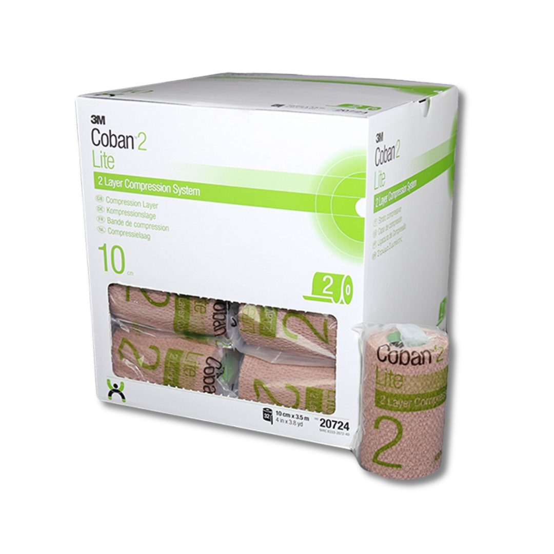 Coban 2 Layer Lite Compression Bandage 10cm x 3.5m 20724