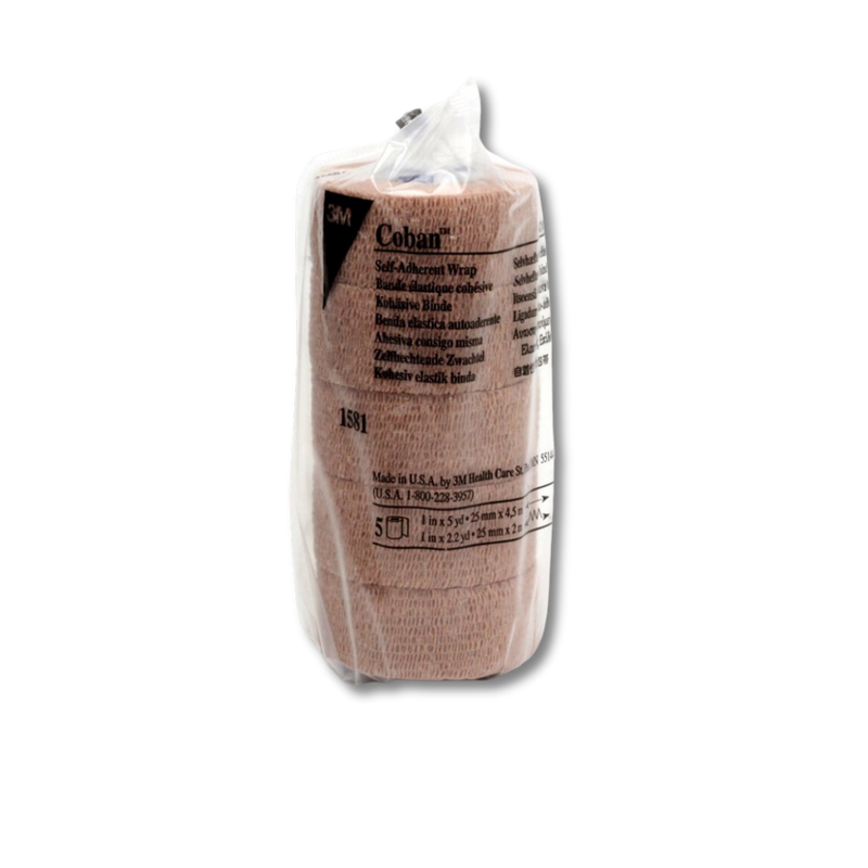 The Coban Cohesive Bandages 25mm x 2m Flesh P5 1581