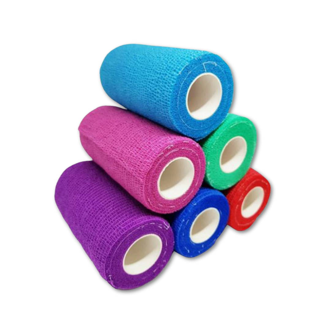 Coplus Cohesive Bandages Ass Colour Pack of 6 10cm x 3m