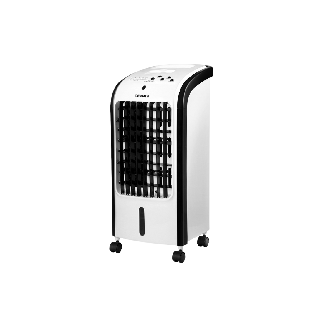 Devanti Evaporative Air Cooler Conditioner Portable 4L Cooling Fan Humidifier - Appliances - NDIS