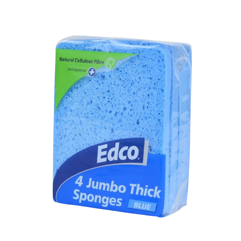 The Edco Jumbo Sponge 4 Pack – Blue