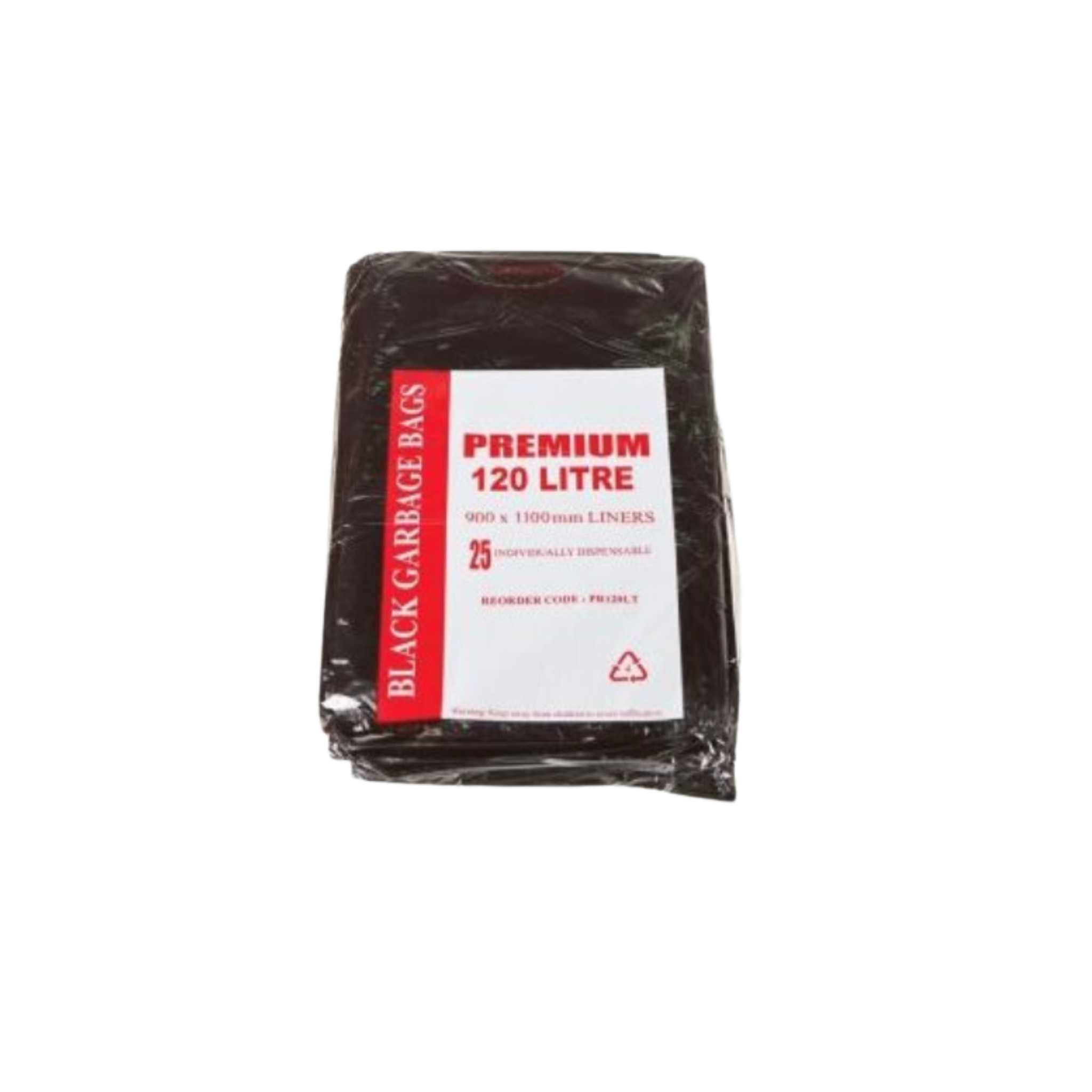Heavy Duty Garbage Bags Black 120L 4x25's