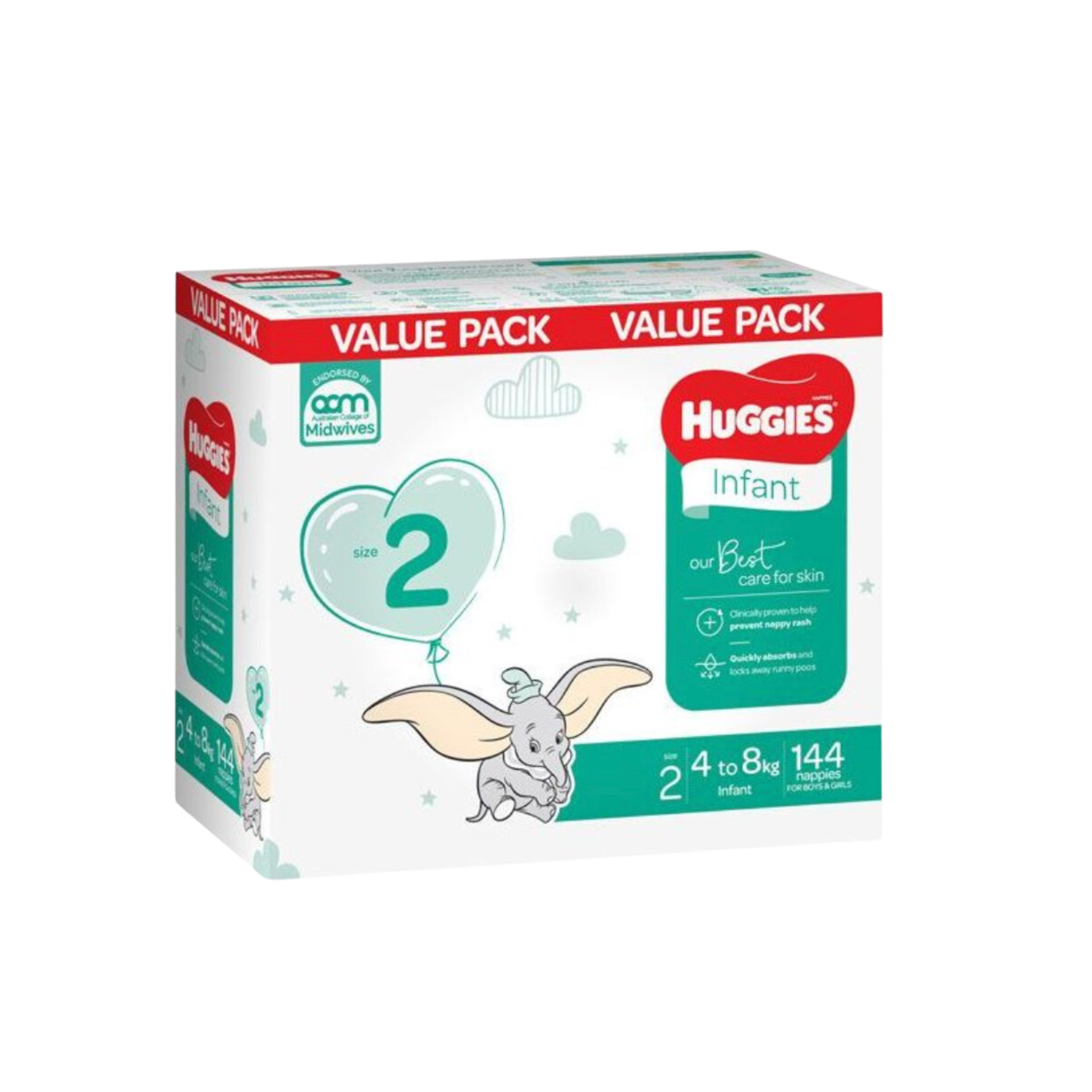 Huggies Infant Box 144's