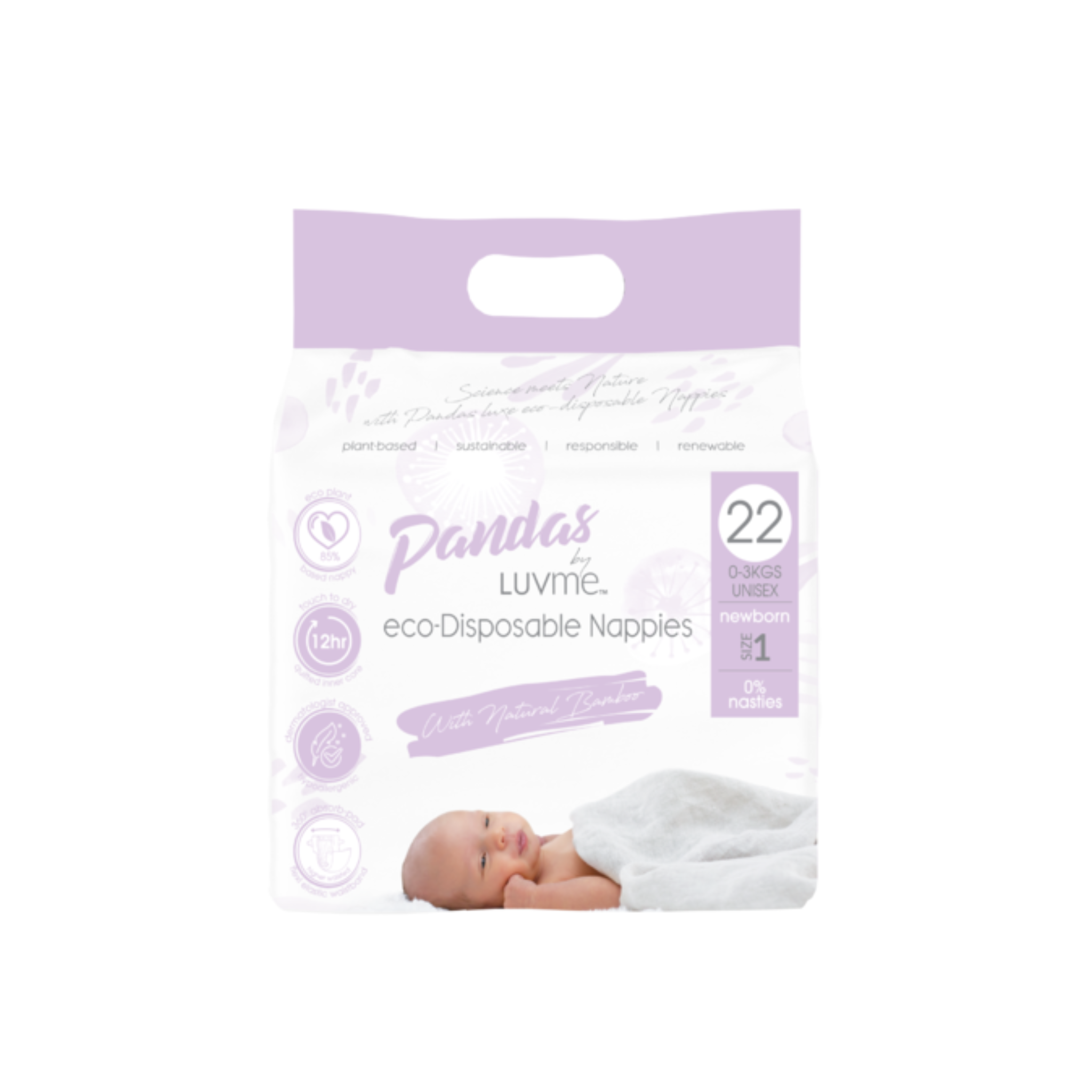 Luvme Nappies 4x22's - Newborn
