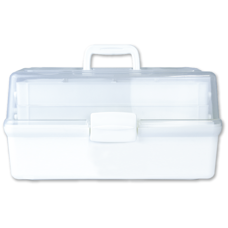 The AEROCASE Medium White and Clear Tacklebox