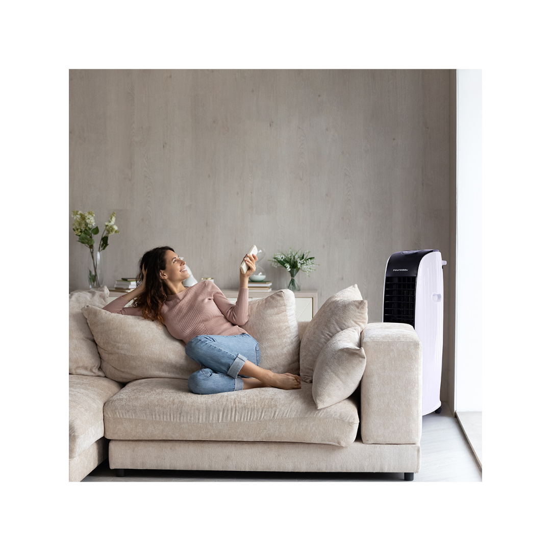 POLYCOOL 8L Portable Evaporative Air Cooler 24 Hour Timer 4 in 1 Cooling Fan- Appliances - NDIS