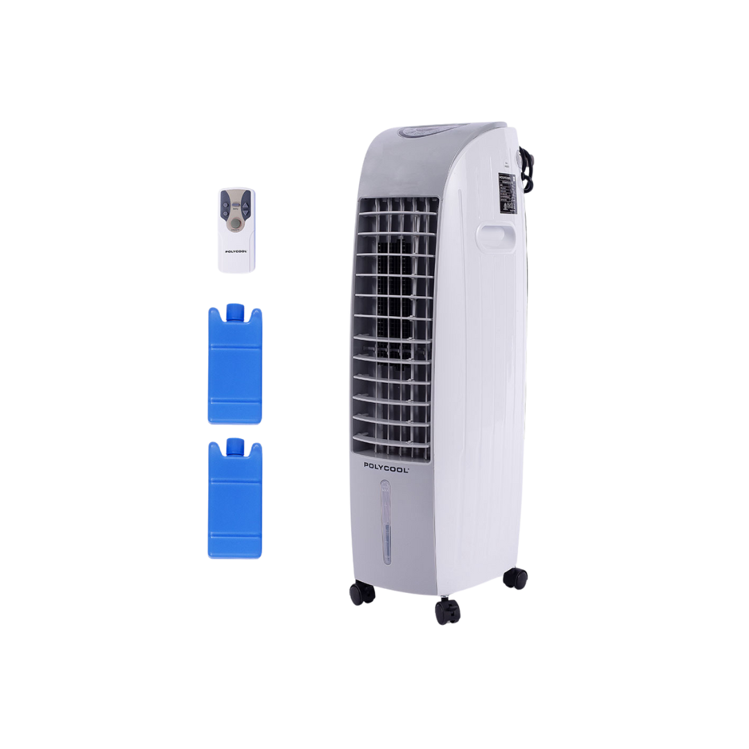 POLYCOOL 6L Portable Evaporative Air Cooler 24 Hour Timer 4 in 1 Cooling Fan- Appliances - NDIS