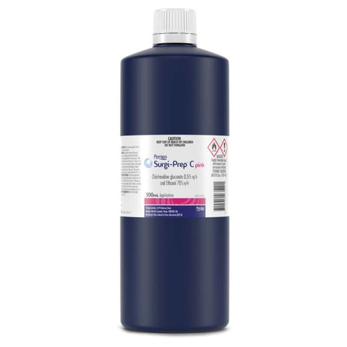 SURGI-PREP C Pink Chlorhexidine 0.5% and Ethanol 70% Bottle 500mL Carton 20 (Box of 20)