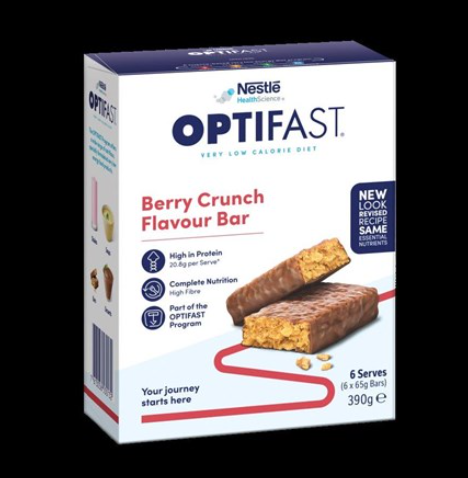 The Optifast VLCD Bar Berry (6x65g Bars)
