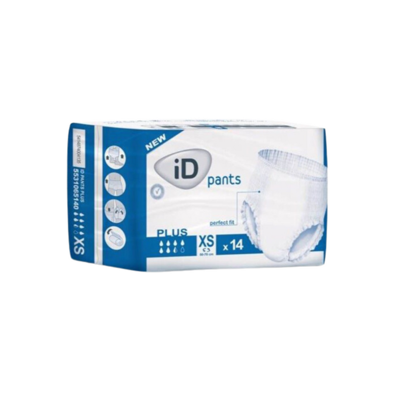 The iD Pants Plus Extra Small Box of 4x14's (50–70 cm)