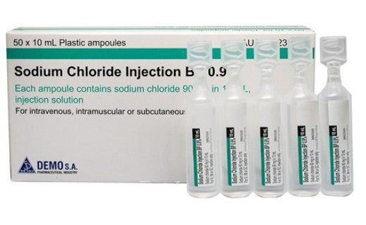 Sodium Chloride Amp 0.9% 10ml 50 Interpharma Box x 50