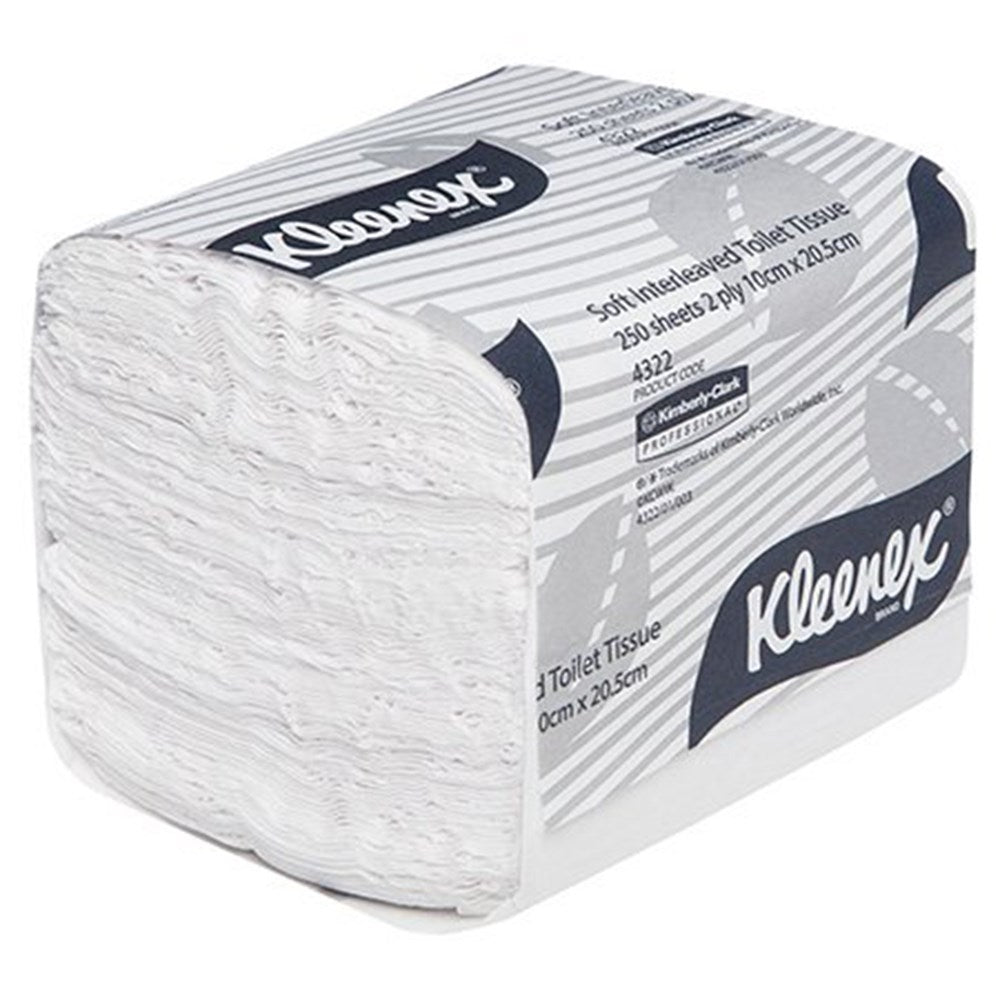 Kleenex Toilet Tissue Interleaved Executive 2Ply ( Carton of 36)