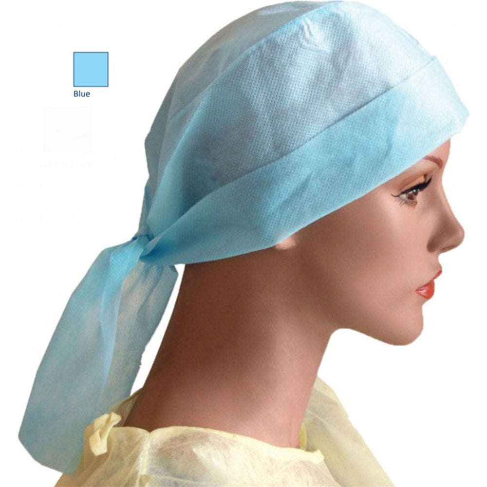 Theatre Caps (Tie Back) Blue