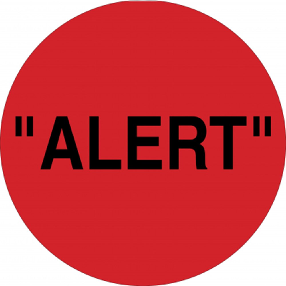 Medical Labels (Alert) Round Red