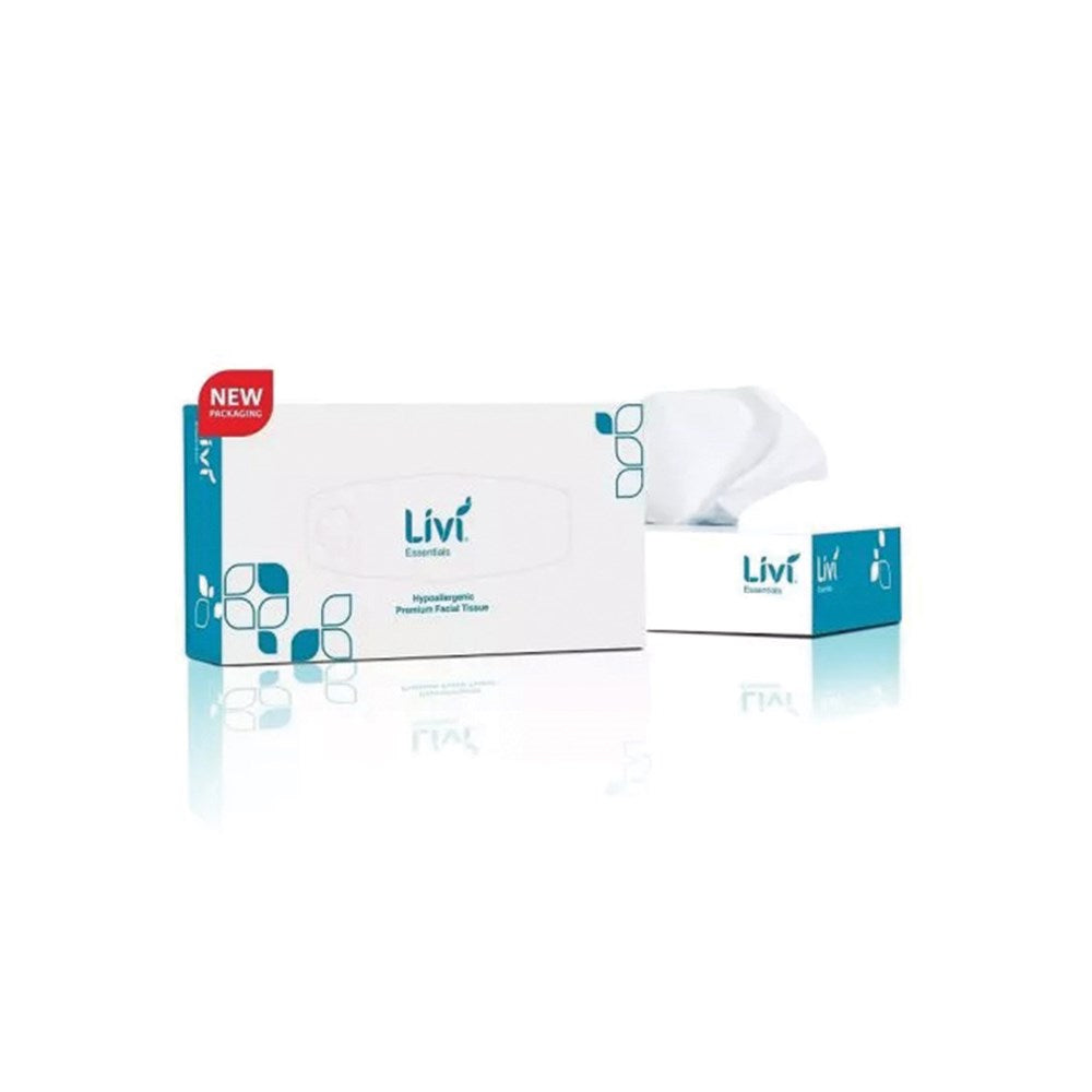 Facial Tissues Livi Essentials 2 Ply (Carton of 48)
