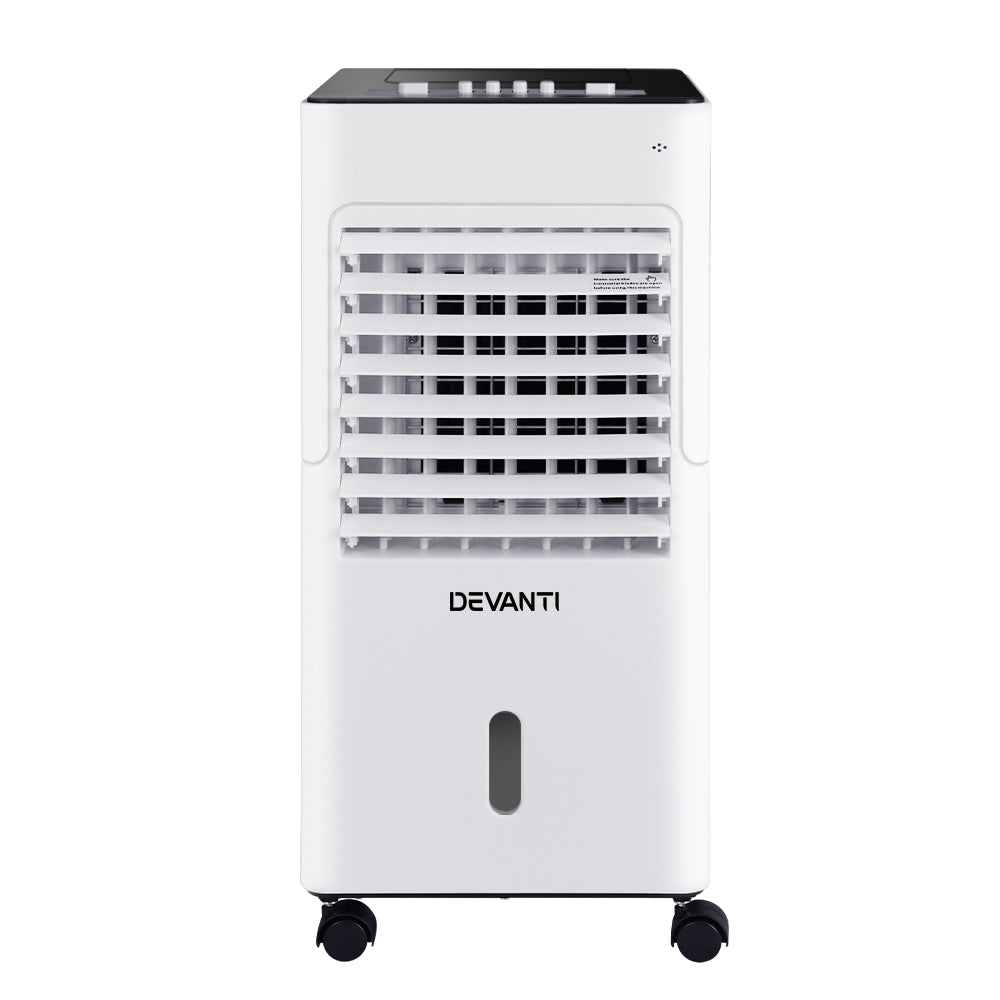 Devanti Evaporative Air Cooler Conditioner Portable 6L Cooling Fan Humidifier - Appliances - NDIS