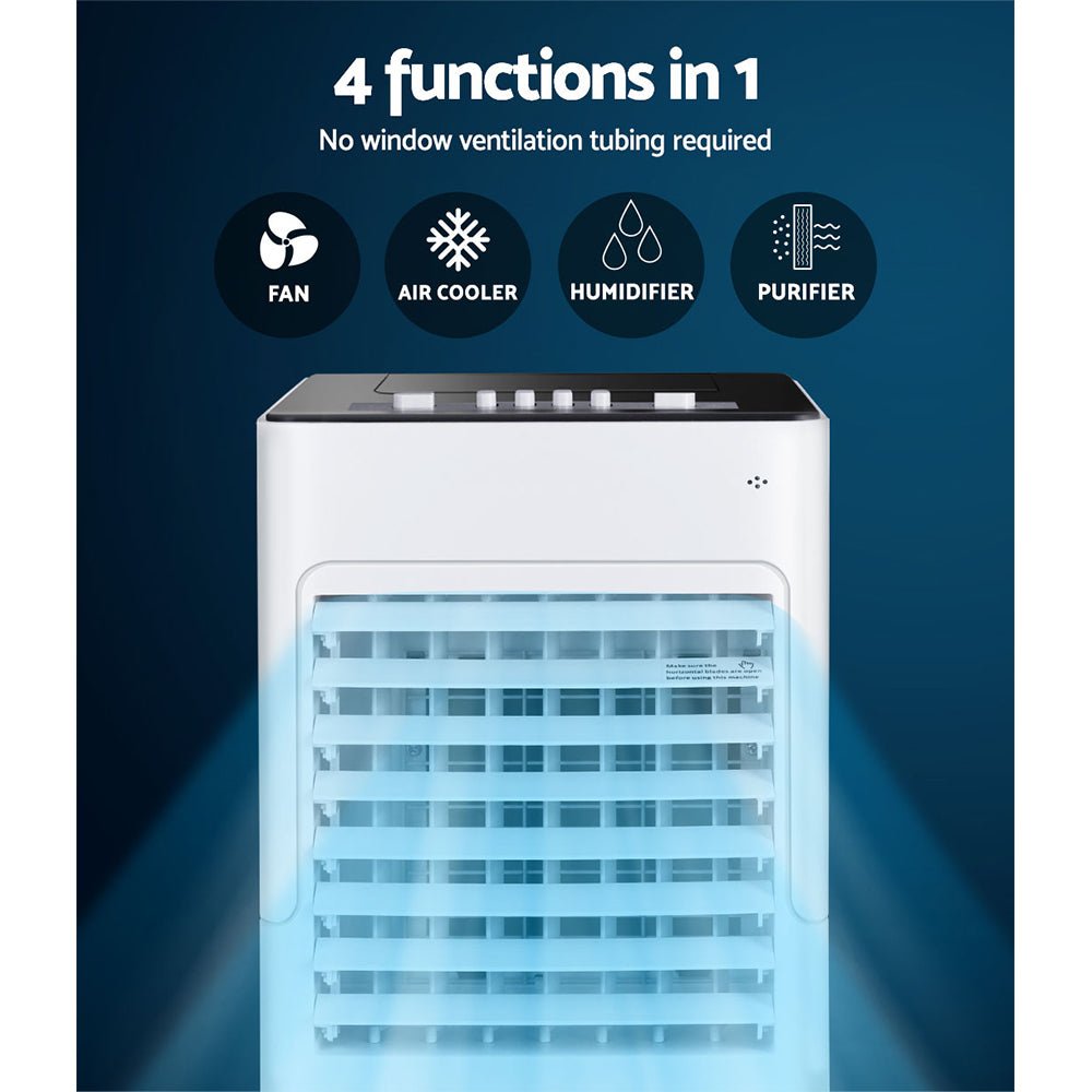 Devanti Evaporative Air Cooler Conditioner Portable 6L Cooling Fan Humidifier - Appliances - NDIS