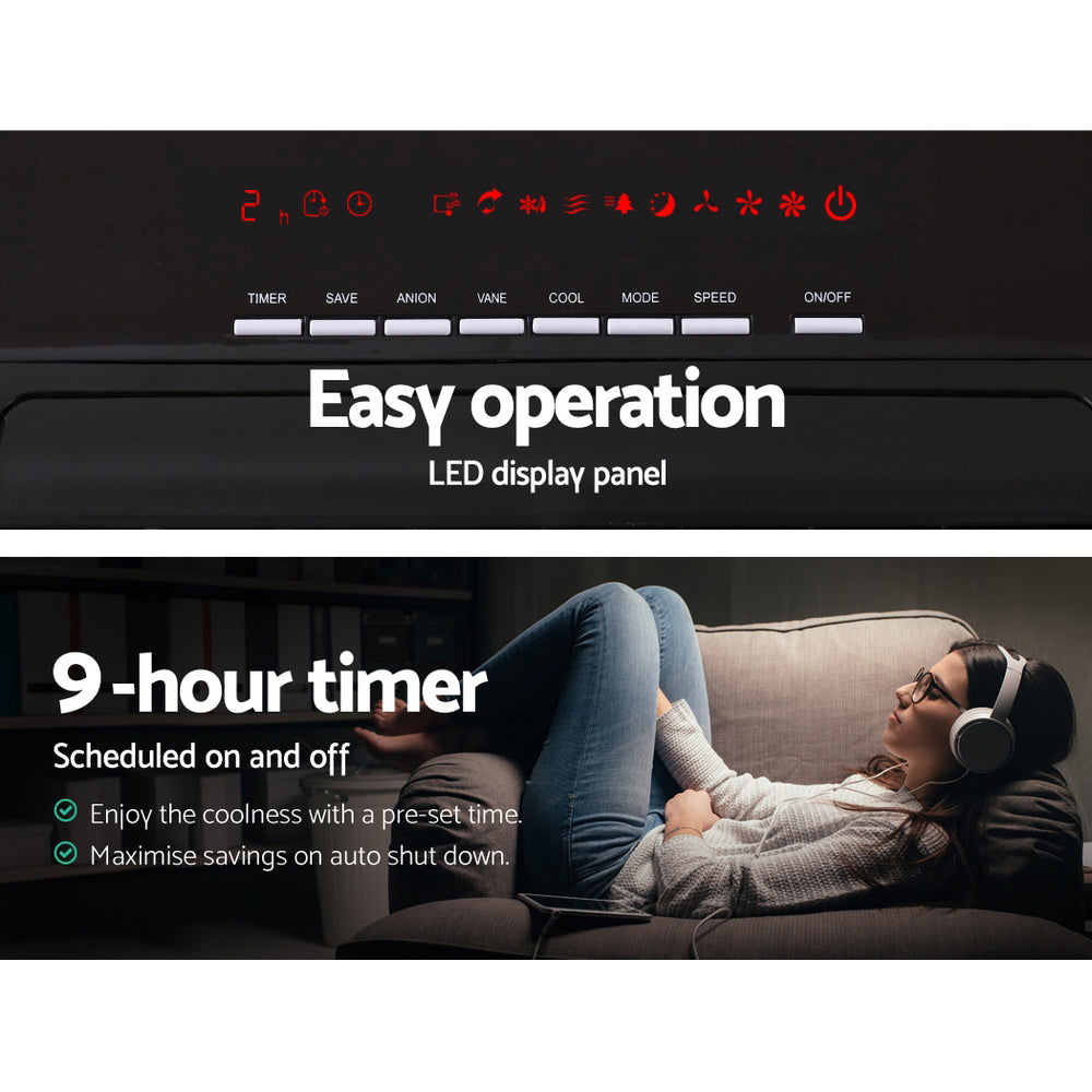 Devanti Evaporative Air Cooler Potable Fan Cooling Remote Control LED Display - Appliances - NDIS