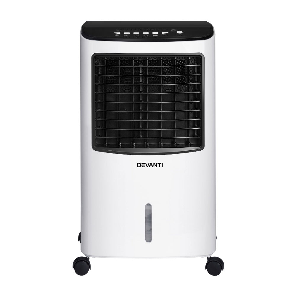 Devanti Evaporative Air Cooler Conditioner Portable 8L Cooling Fan Humidifier - Appliances - NDIS