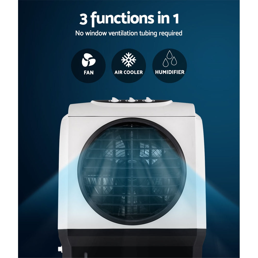 Devanti Evaporative Air Cooler Industrial Commercial Portable Water Fan Workshop - Appliances - NDIS