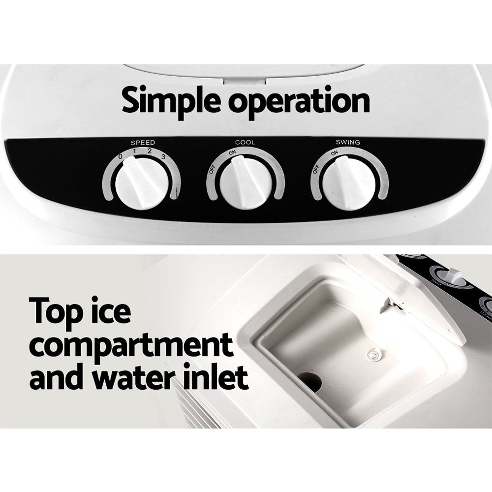 Devanti Evaporative Air Cooler Industrial Commercial Portable Water Fan Workshop - Appliances - NDIS