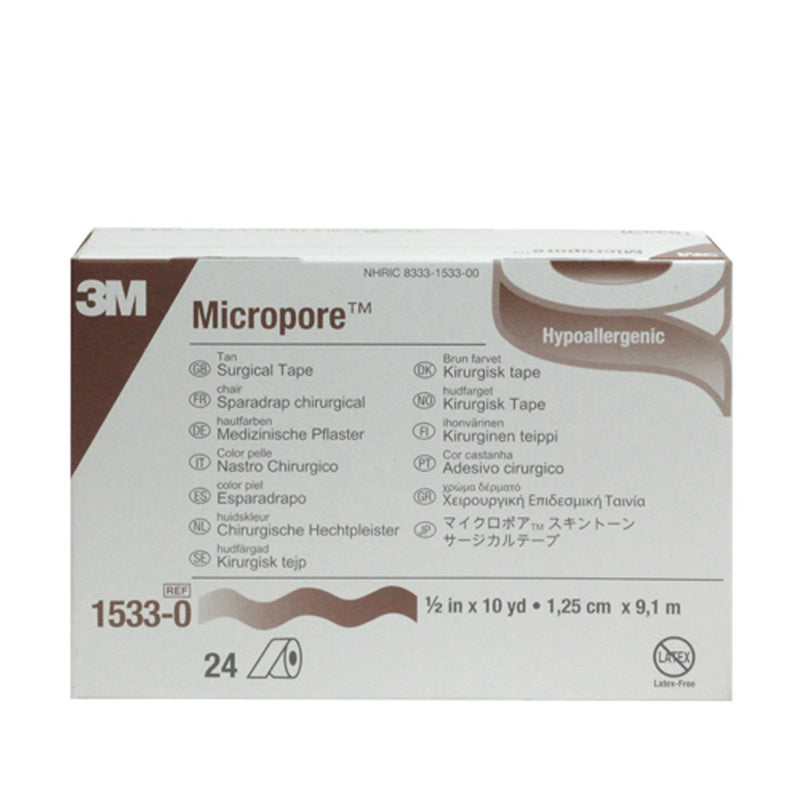 The Micropore Surgical Tape 12mm x 9.1m Skin Tone 1533-0