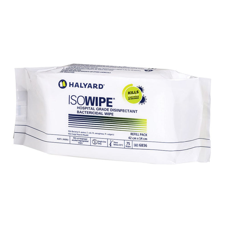 The Isowipes Alcowipe 42cm x 14.5cm Refill Pack P75 6836