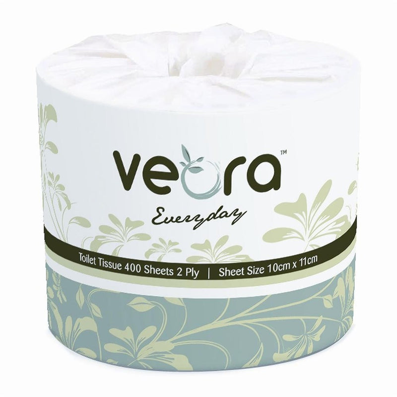 The Veora Toilet Tissue Everyday 2 Ply 400 Sheet (Carton of 48)