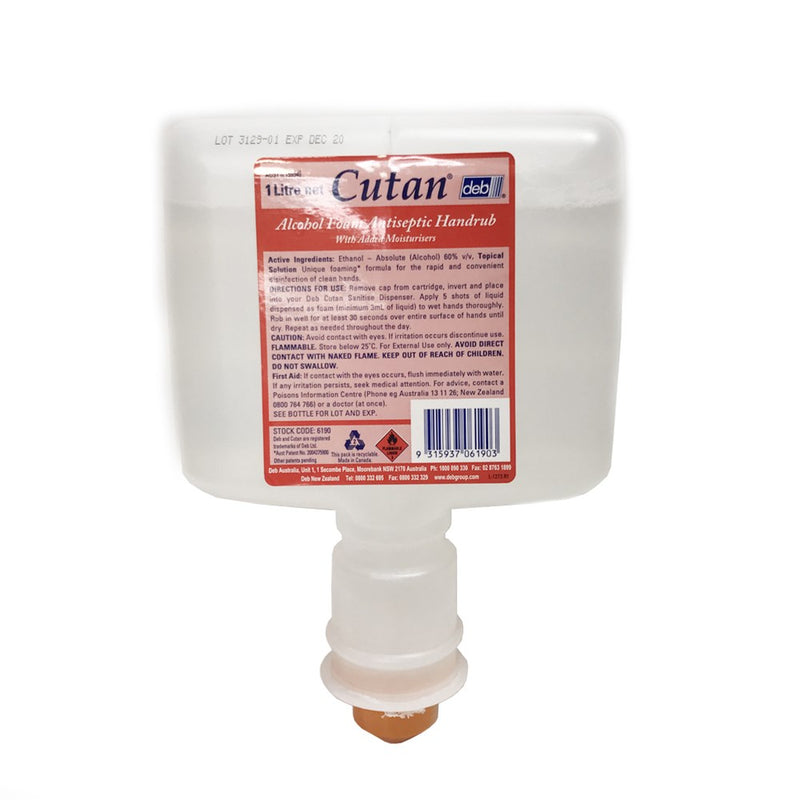 The Cutan Alcohol Foam 1L Cartridge for Touchfree Disp Mark II