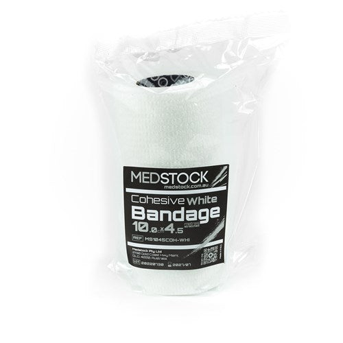 Medstock Cohesive Bandage White 10cm x 4.5m