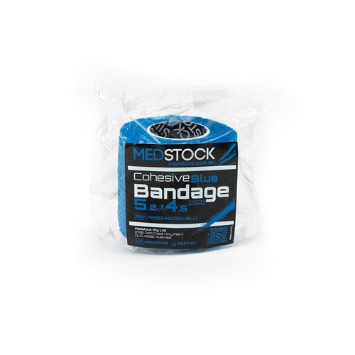 The Medstock Cohesive Bandage Blue 5cm x 4.5m