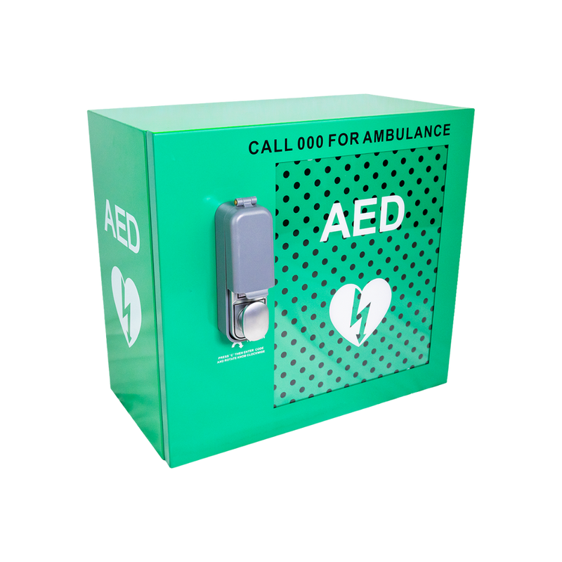 The Custom Alarmed Outdoor AED Cabinet with Lock