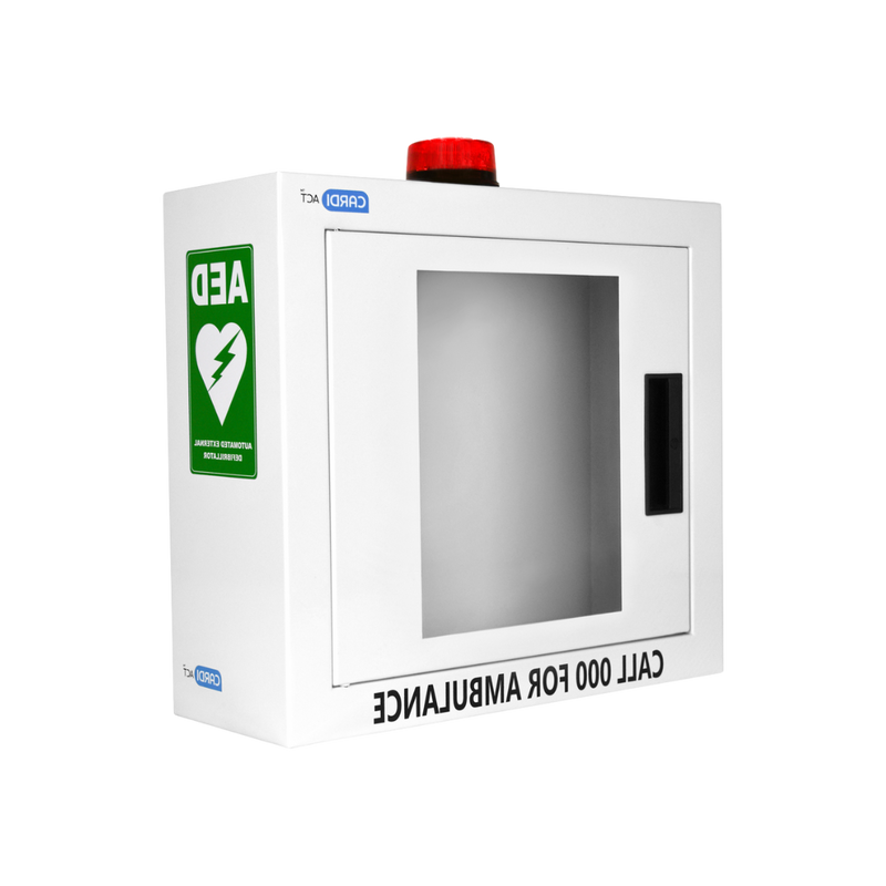The Custom Alarmed AED Cabinet with Strobe Light