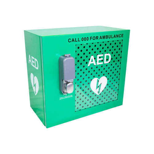 Custom Alarmed Outdoor AED Cabinet with Lock