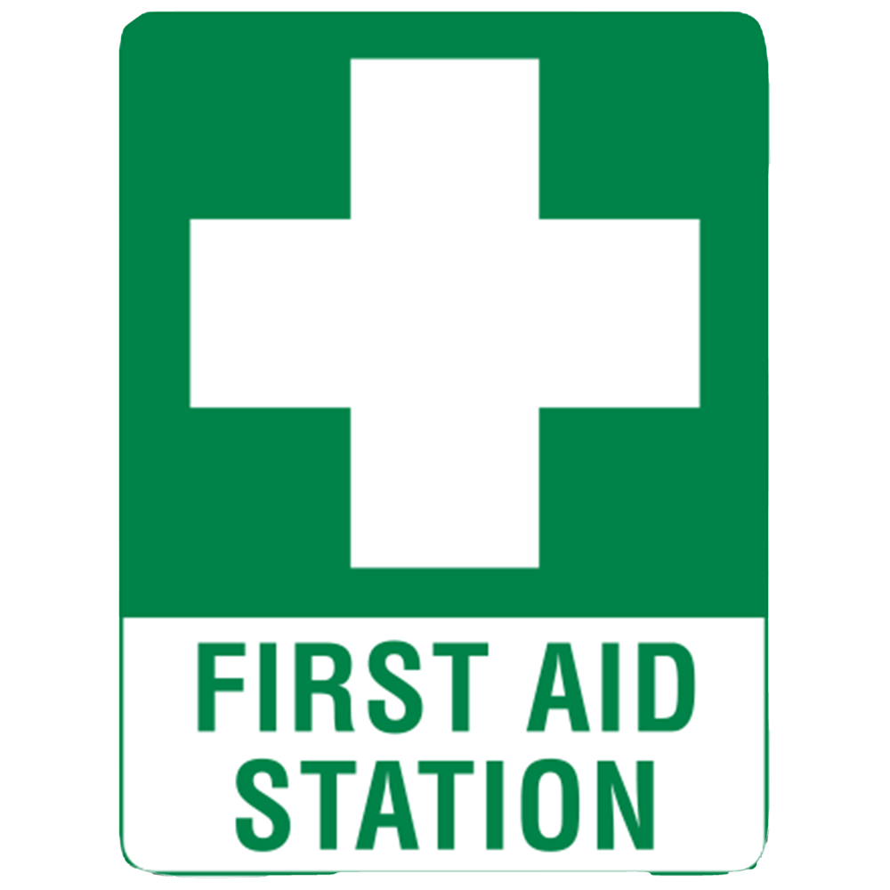 Large Poly First Aid Station Sign 60 x 45cm