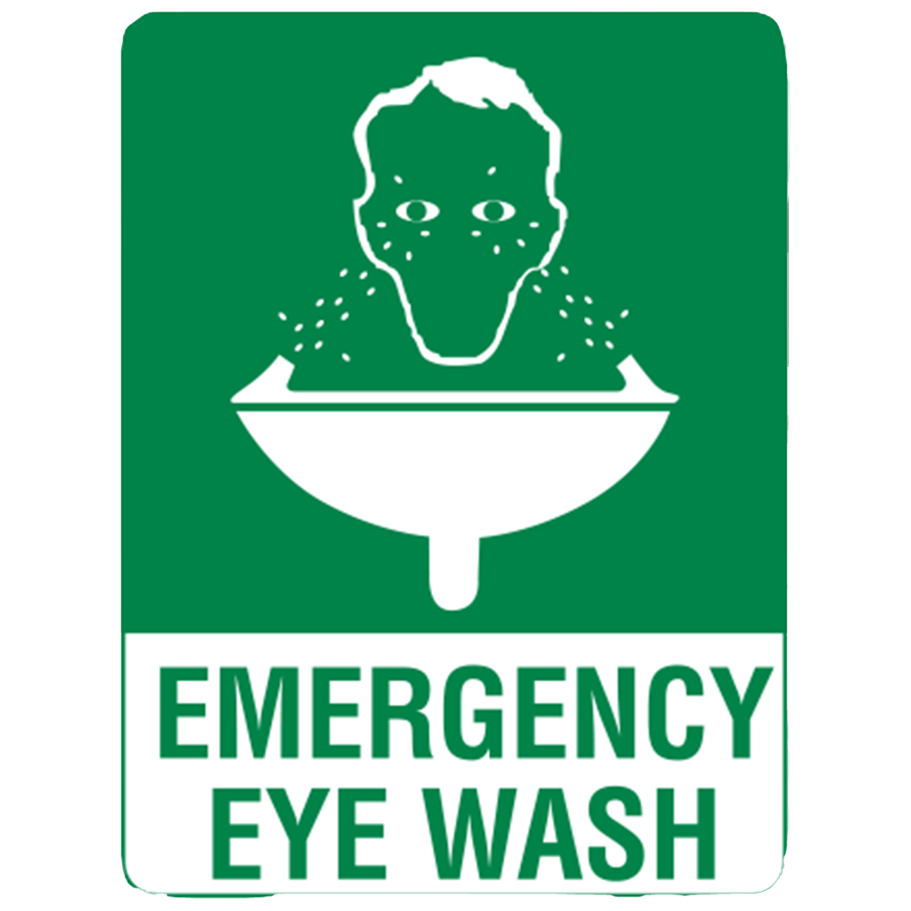 Small Metal Emergency Eyewash Sign 30 x 22.5cm