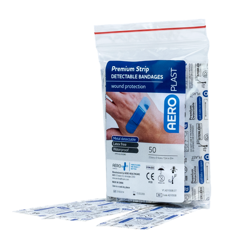 AEROPLAST Premium X-Wide Detectable Strip 7.5 x 2.5cm Bag/50 Min Order: 12