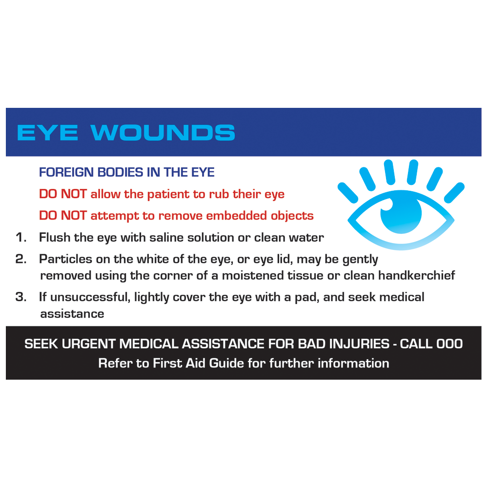 AEROGUIDE Eye Wound First Aid Card (Box of 10)