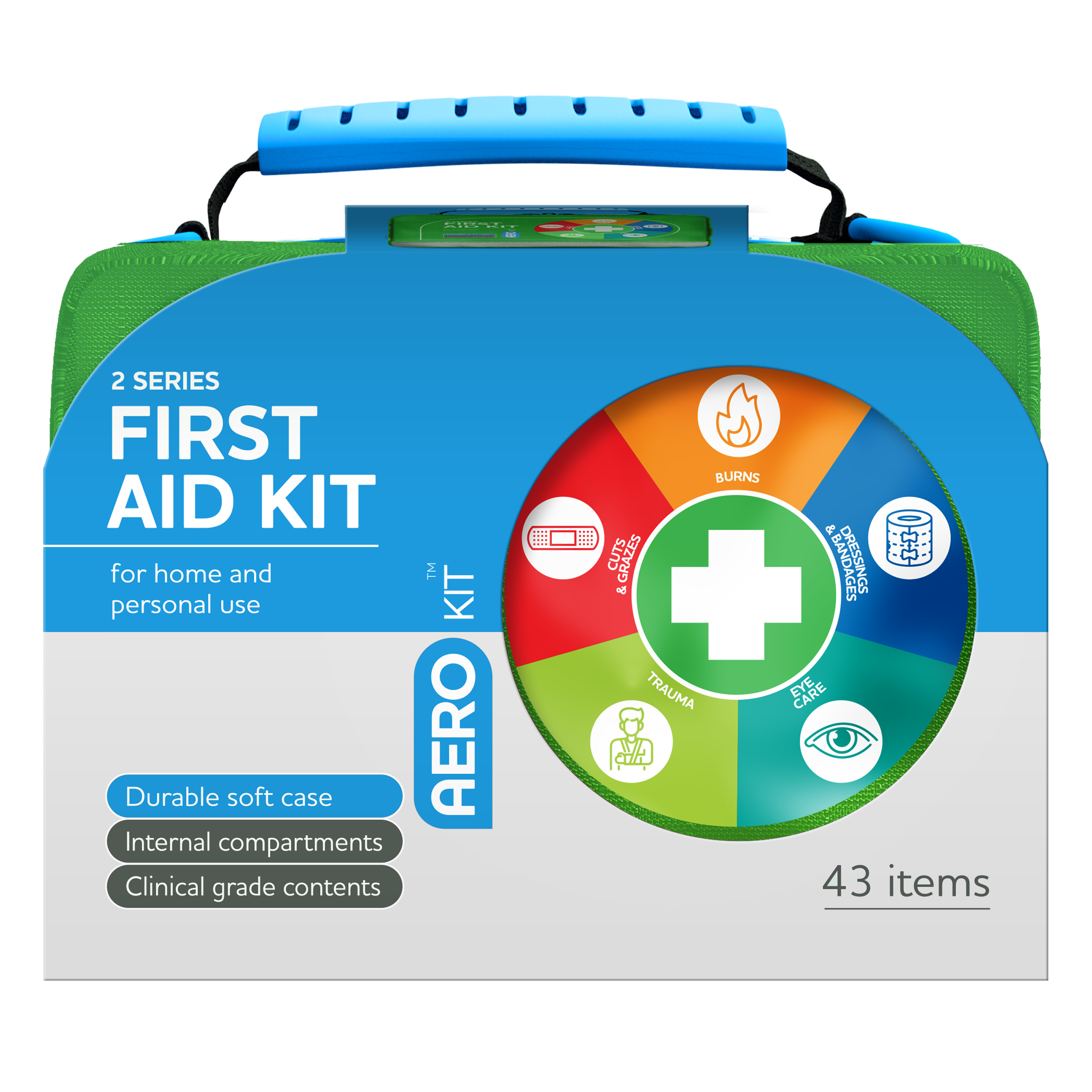 AEROKIT 2 Series First Aid Kit Softpack Green