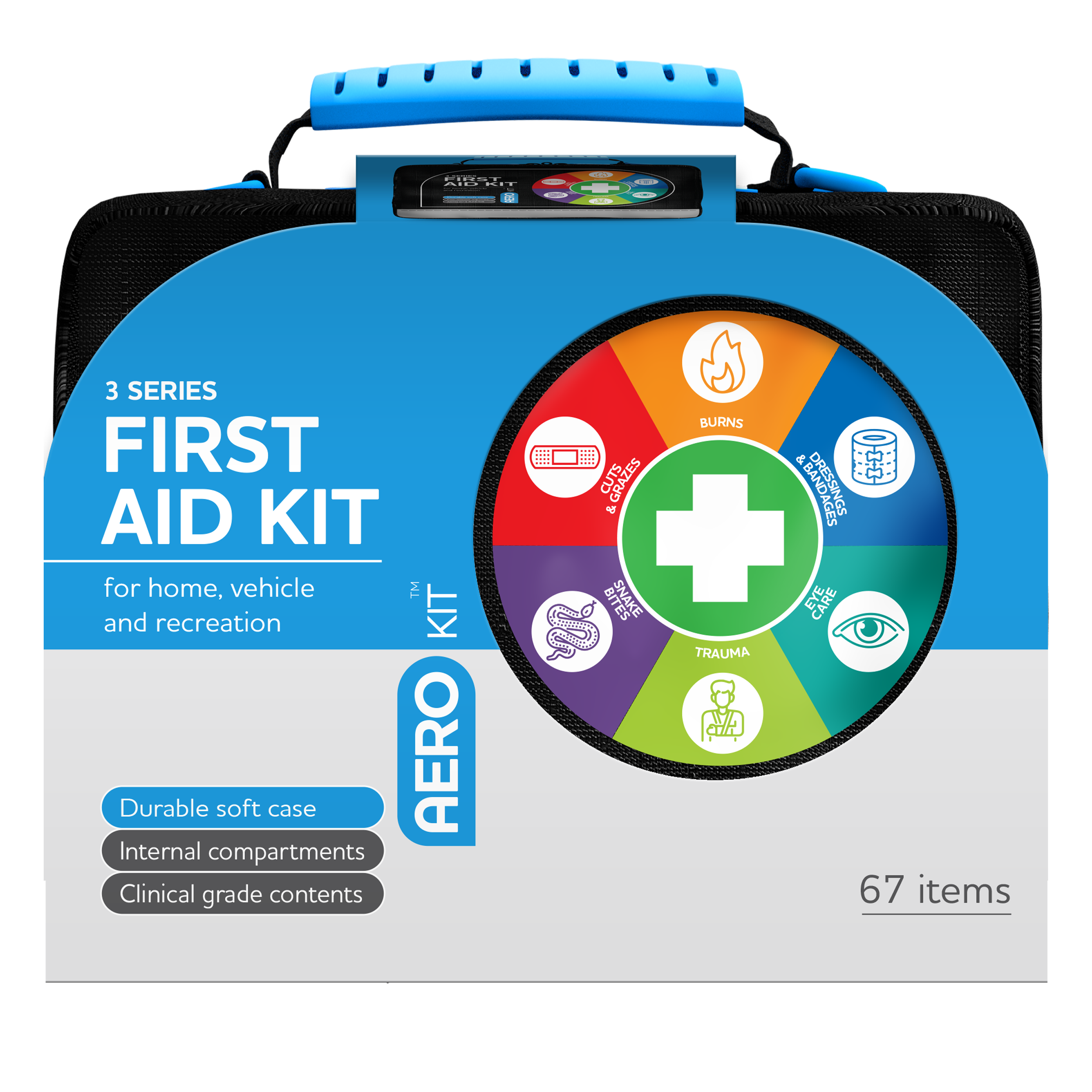 AEROKIT 3 Series First Aid Kit Softpack Black