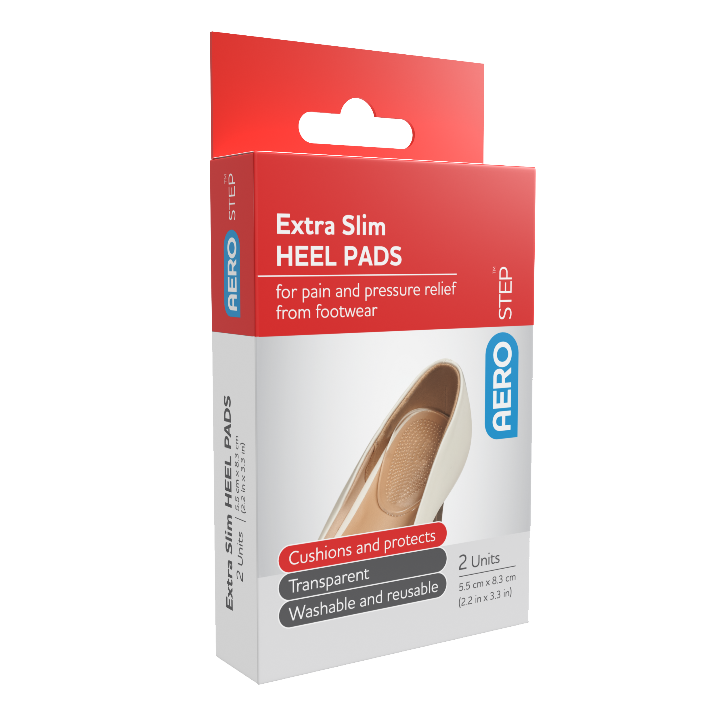 AeroStep&trade; Extra Slim Heel Pad 2pk