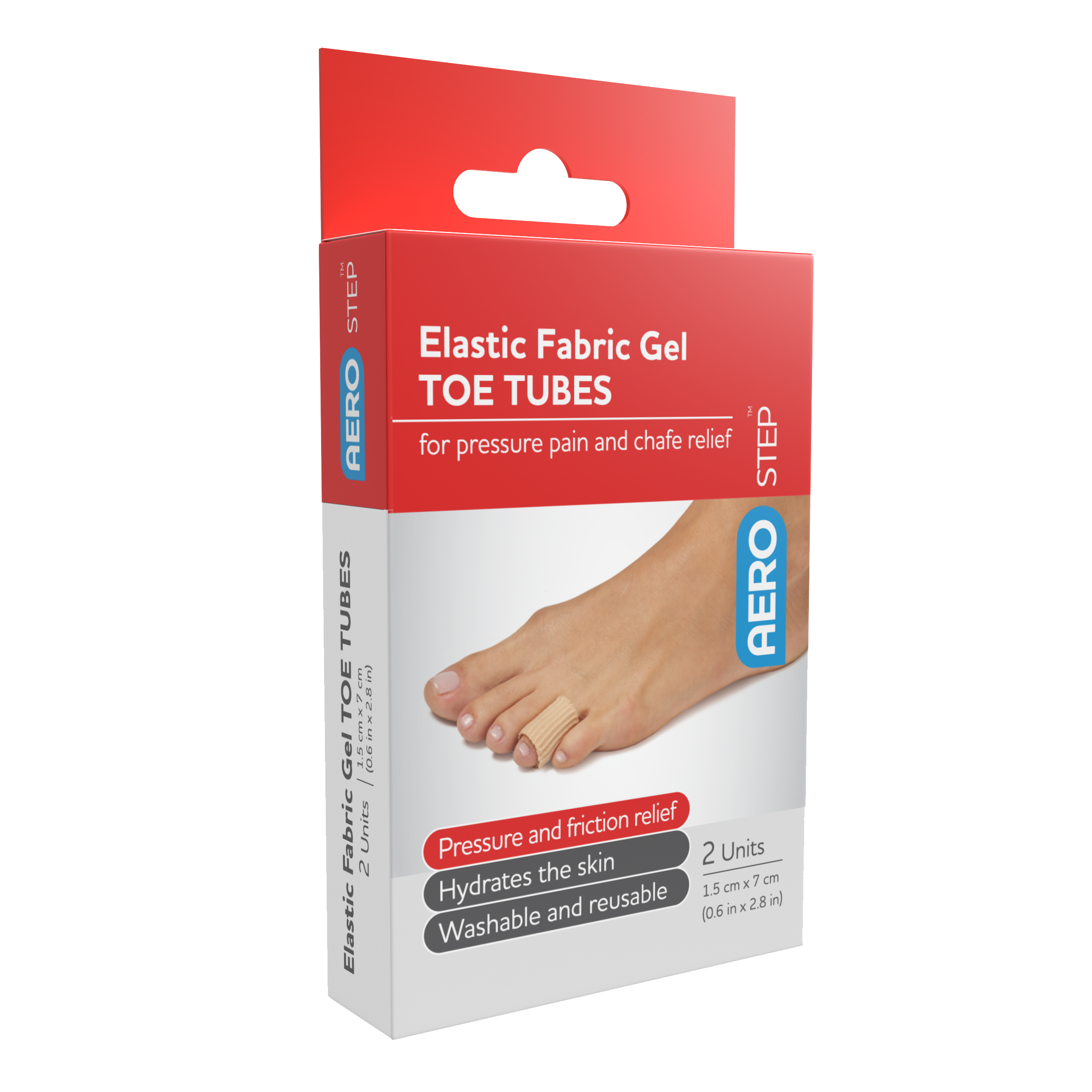 AeroStep&trade; General Gel Tube Toe Protector 2pk