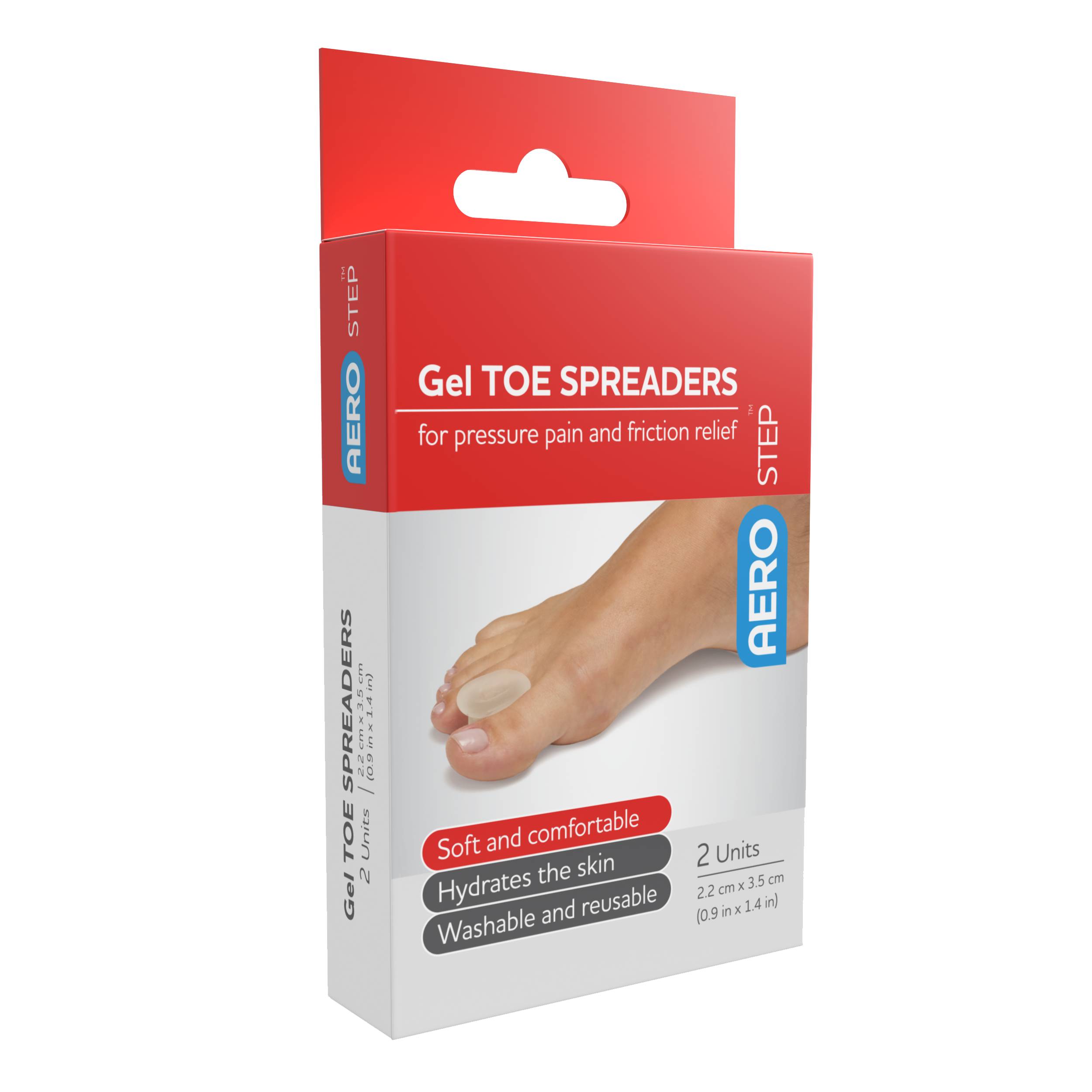 AeroStep&trade; Gel Toe Spreader 2pk