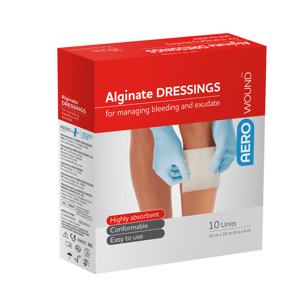 AEROWOUND Alginate Dressing 10 x 10cm Box/10