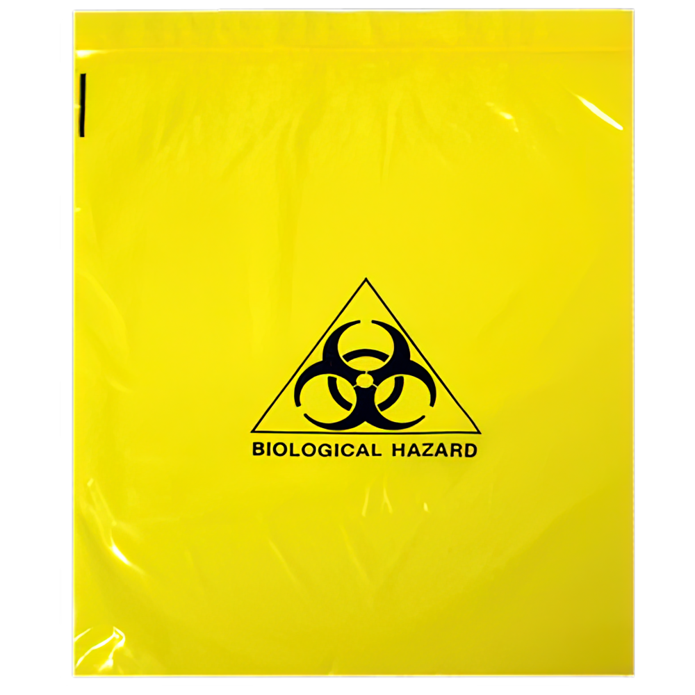 AEROHAZARD Biohazard Clinical Waste Bag 4L - Press Seal, 30um (250 x 300mm) (Box of 50)