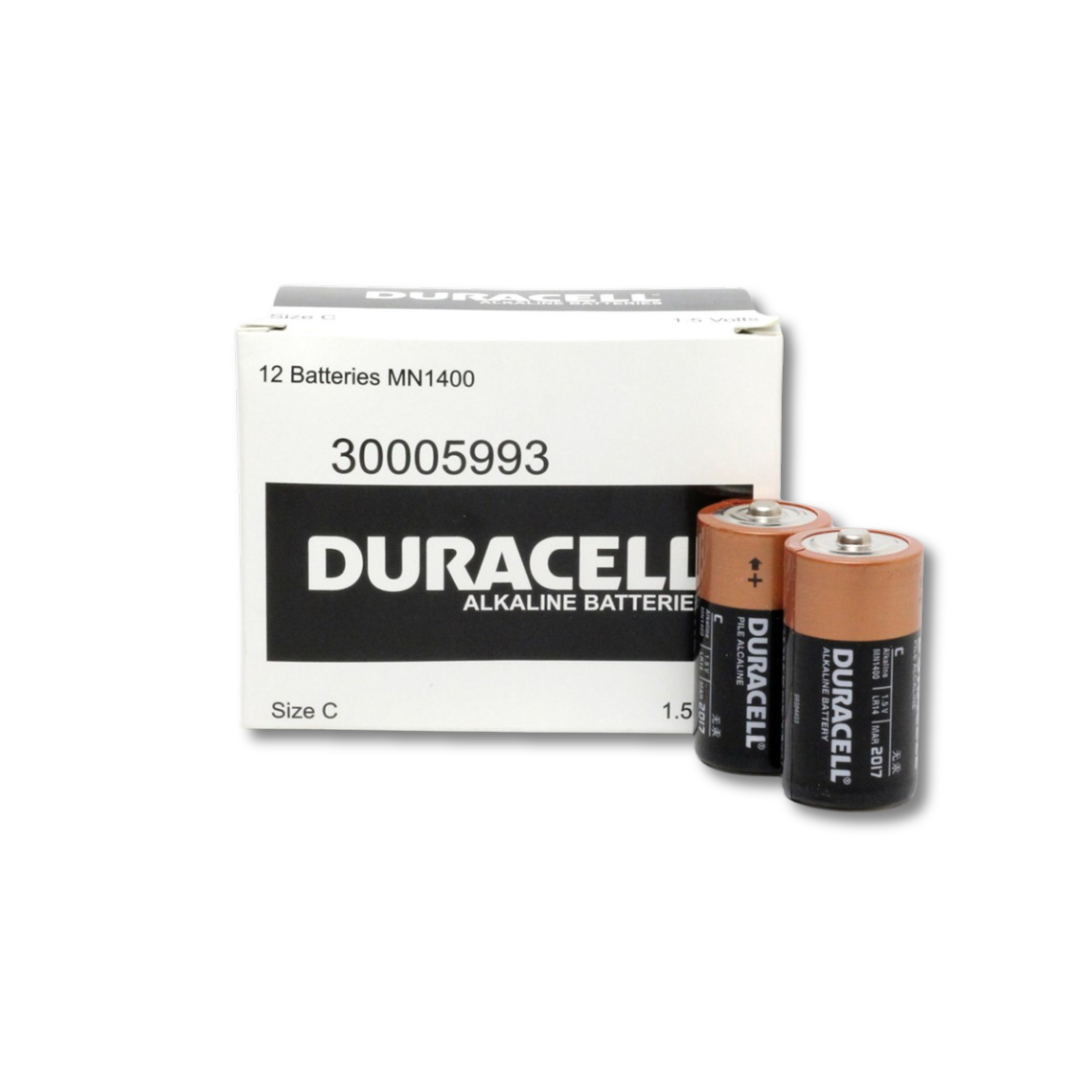 Battery Duracell Alkaline Size C (Box of 12)