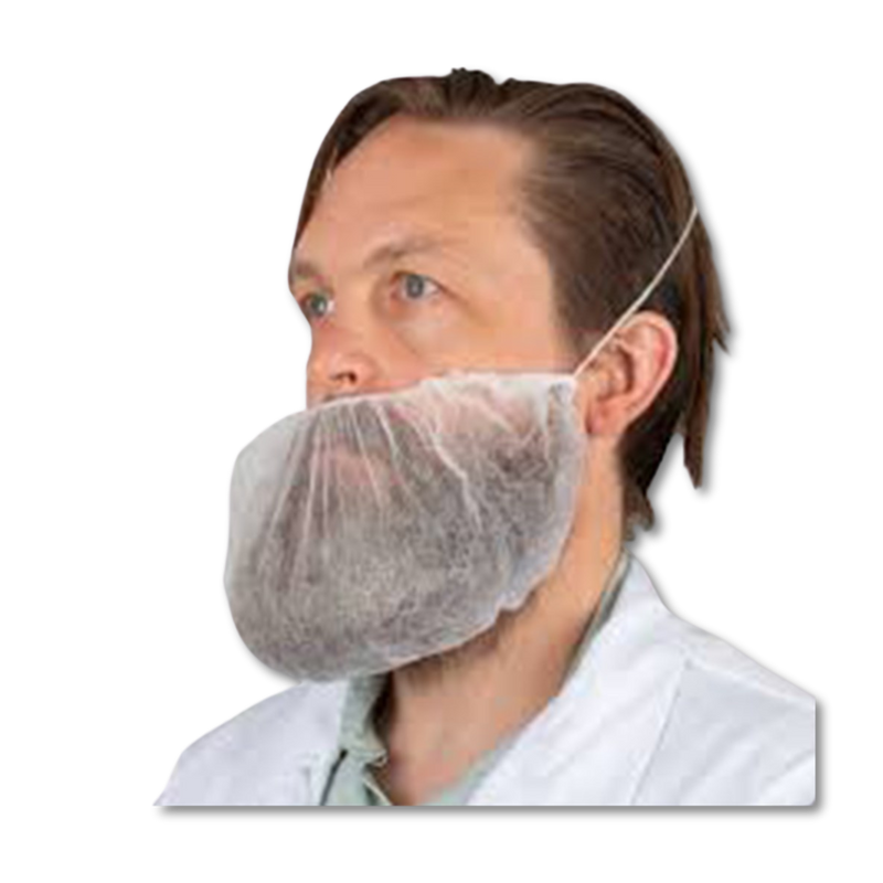 The Beard Cover Disposable White Ear Loop L/Free B100